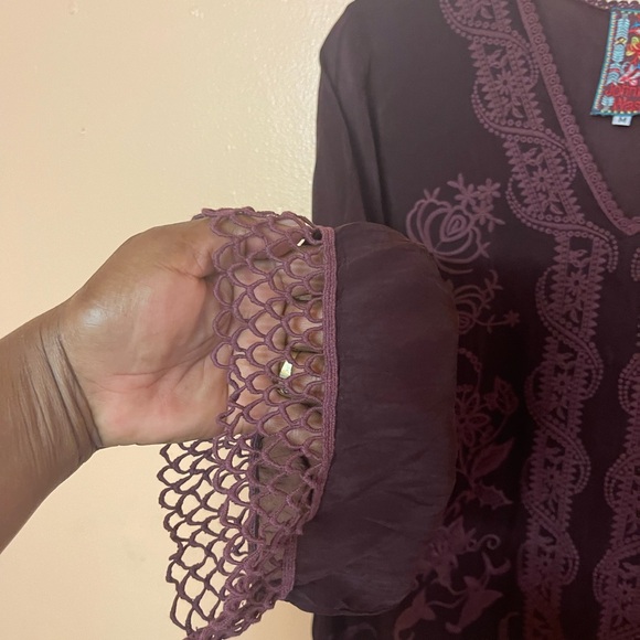 Johnny Was Assic Embroidered Top Tunic Size Medium Next To New Condition - Picture 4 of 9